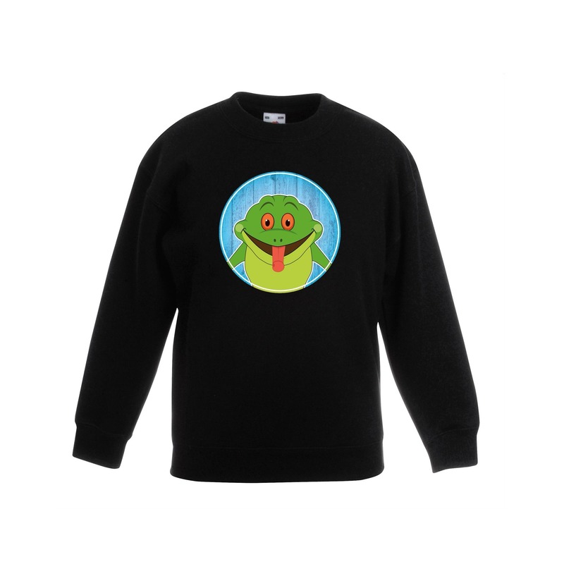 Sweater kikker zwart kinderen