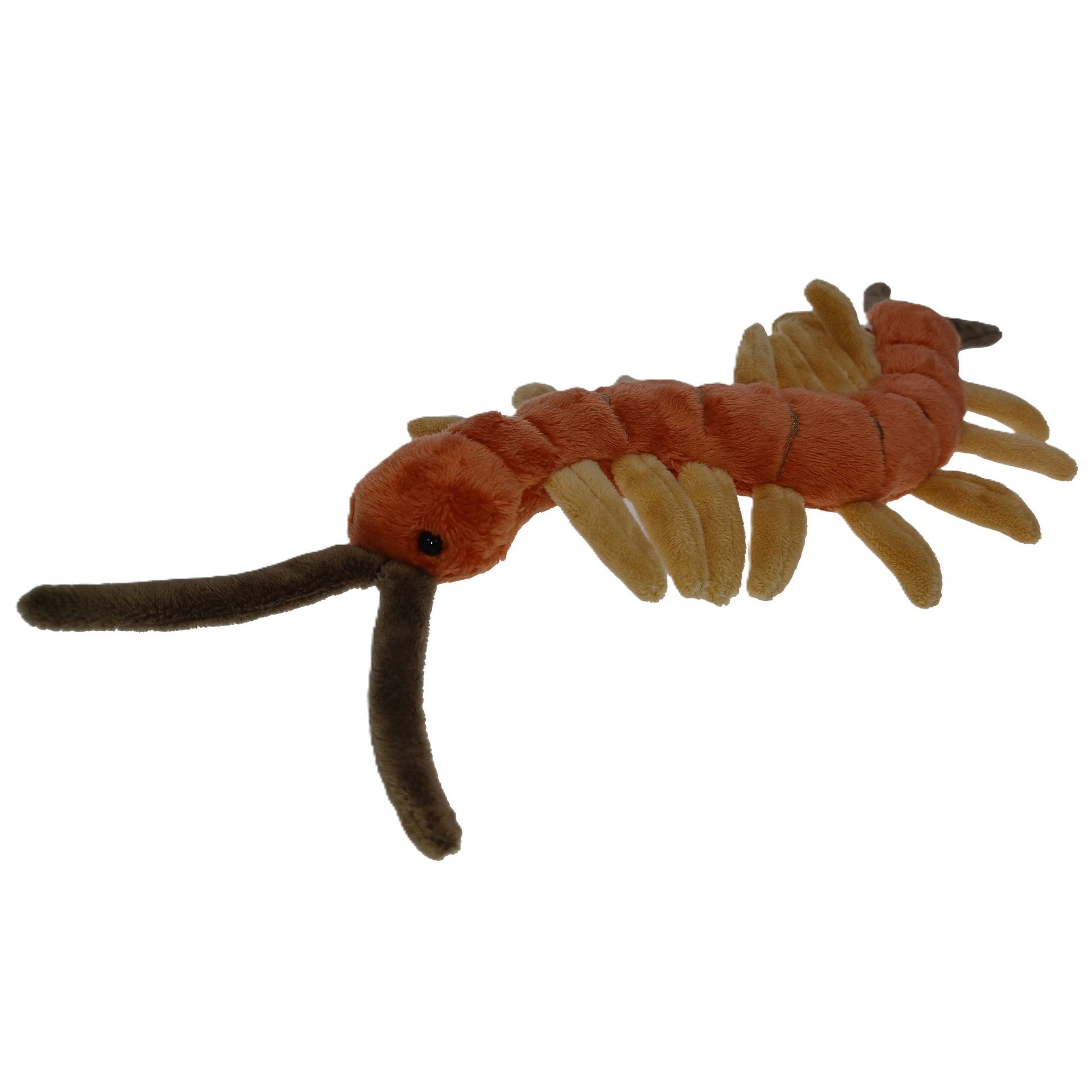 Cornelissen Duizendpoot knuffel - 34 cm - bruin - insecten - dierenknuffels