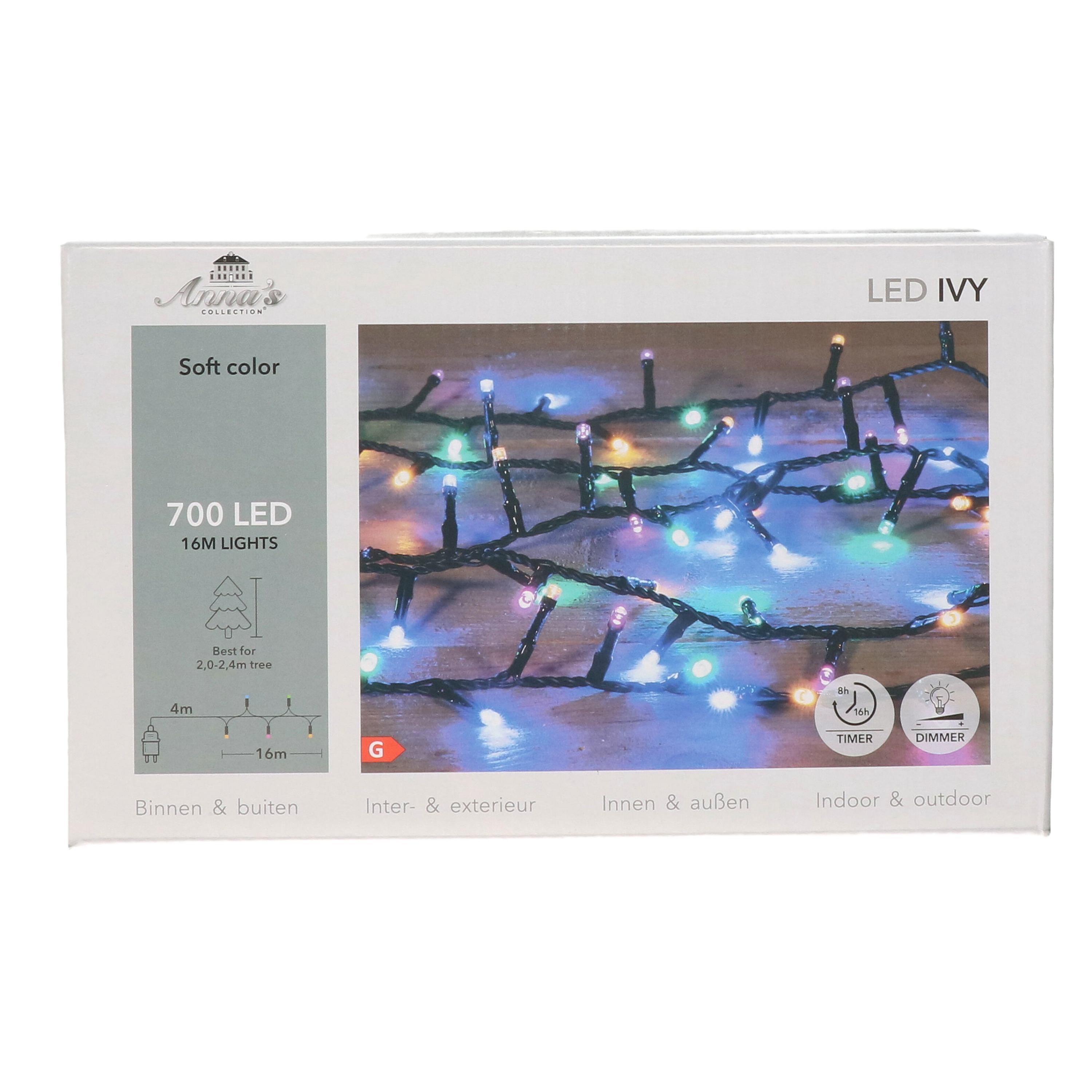 Anna Collection kerstverlichting LED Ivy - gekleurd - 700 leds - 16m