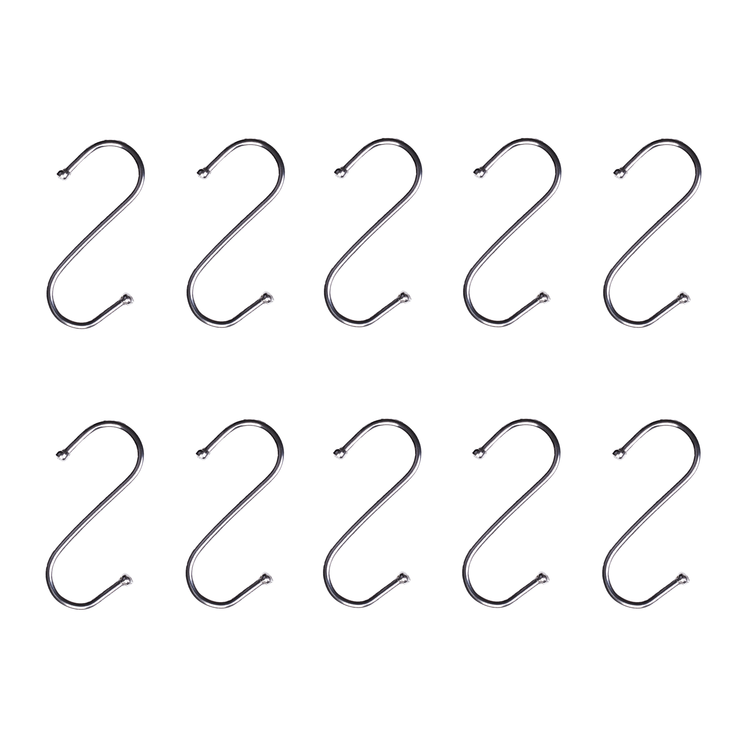 QUVIO Ophanghaken - Zilver - 6,5 cm (h) - 10 stuks