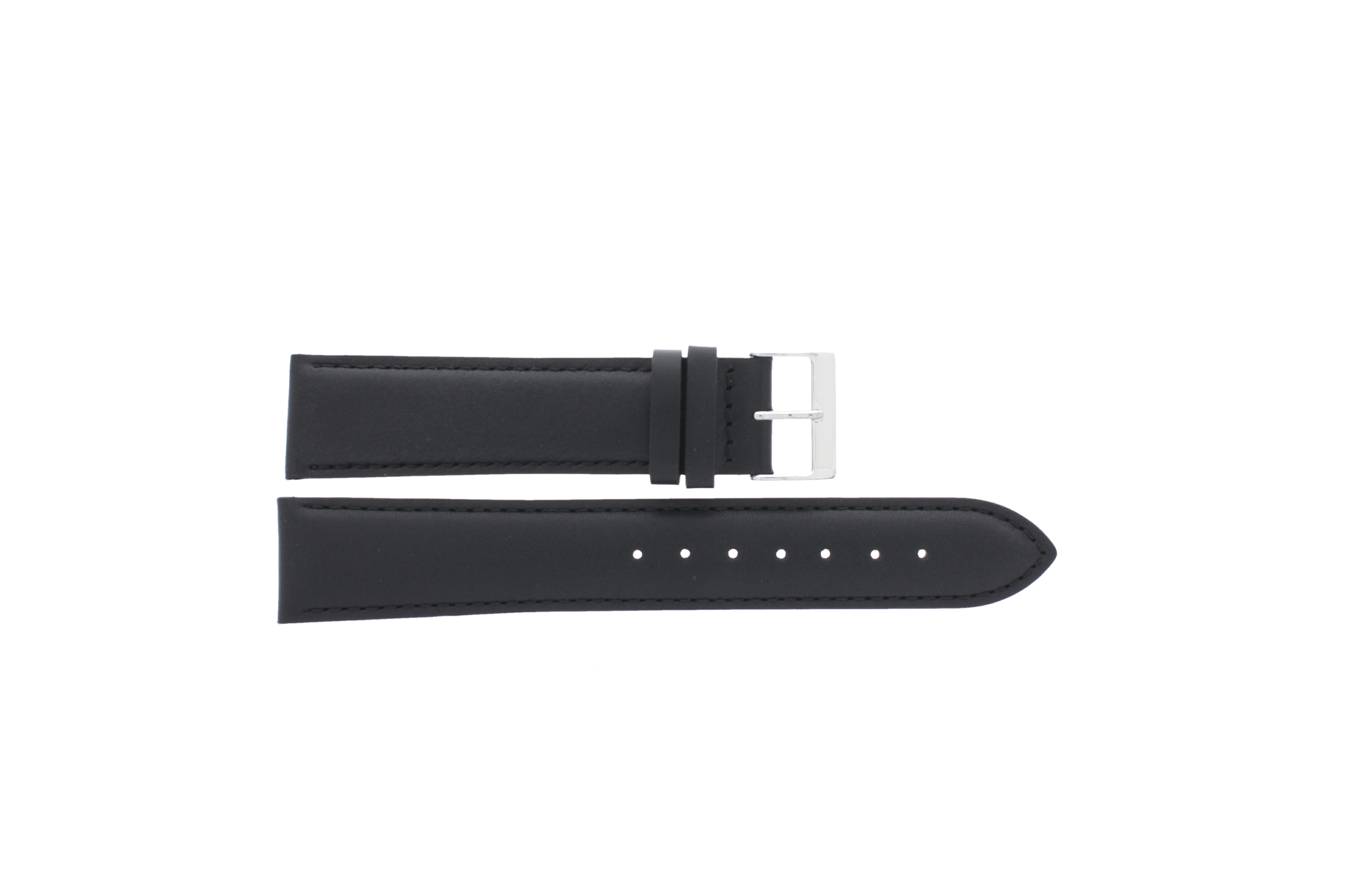 Horlogeband Universeel H010-XL Leder Zwart 22mm