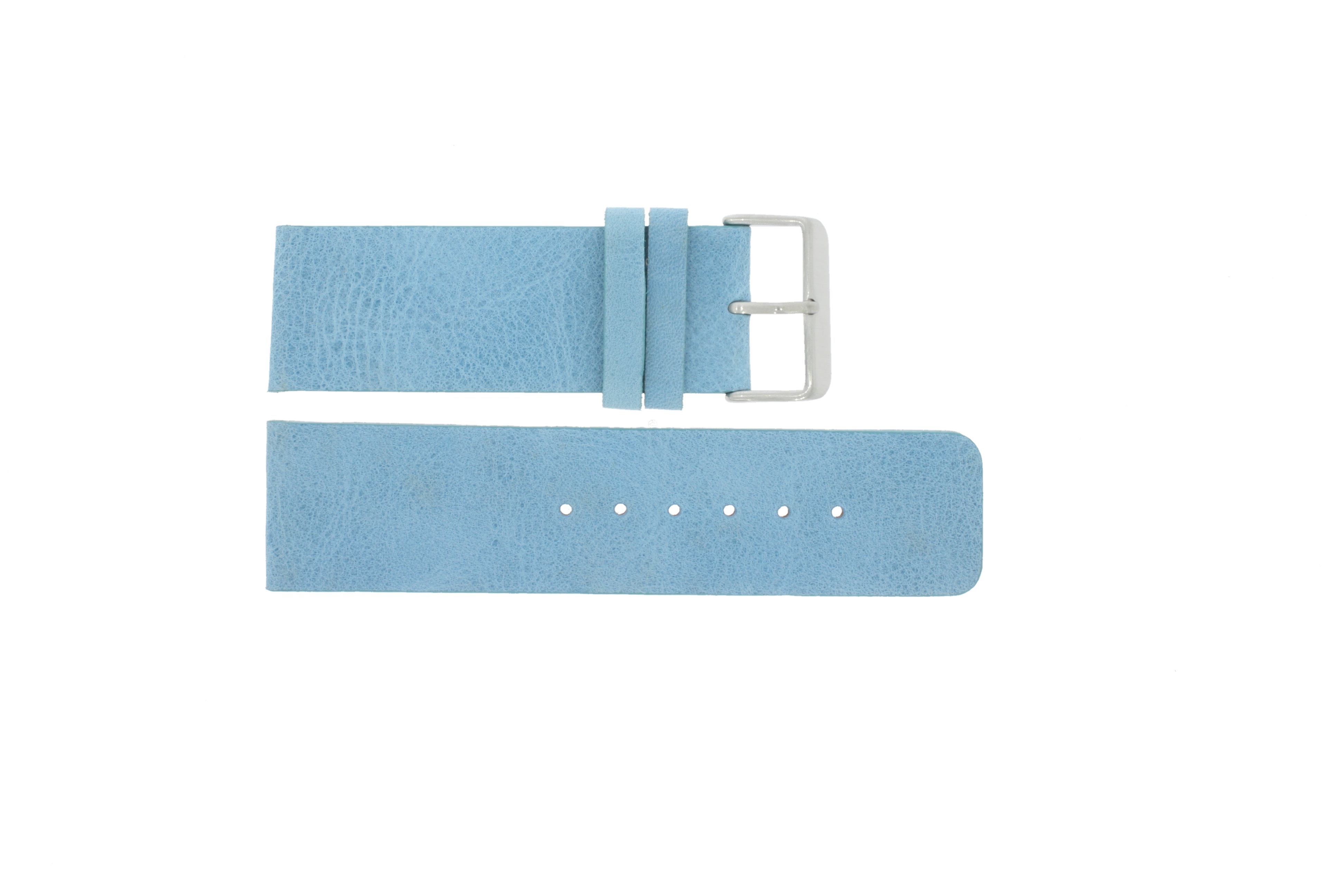 Horlogeband Universeel J625 Leder Blauw 26mm