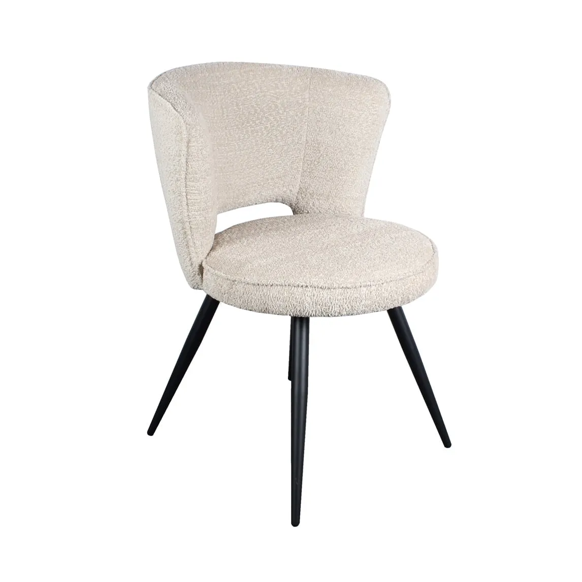 Stoel Aimee Bouclé Ecru - Set van 2