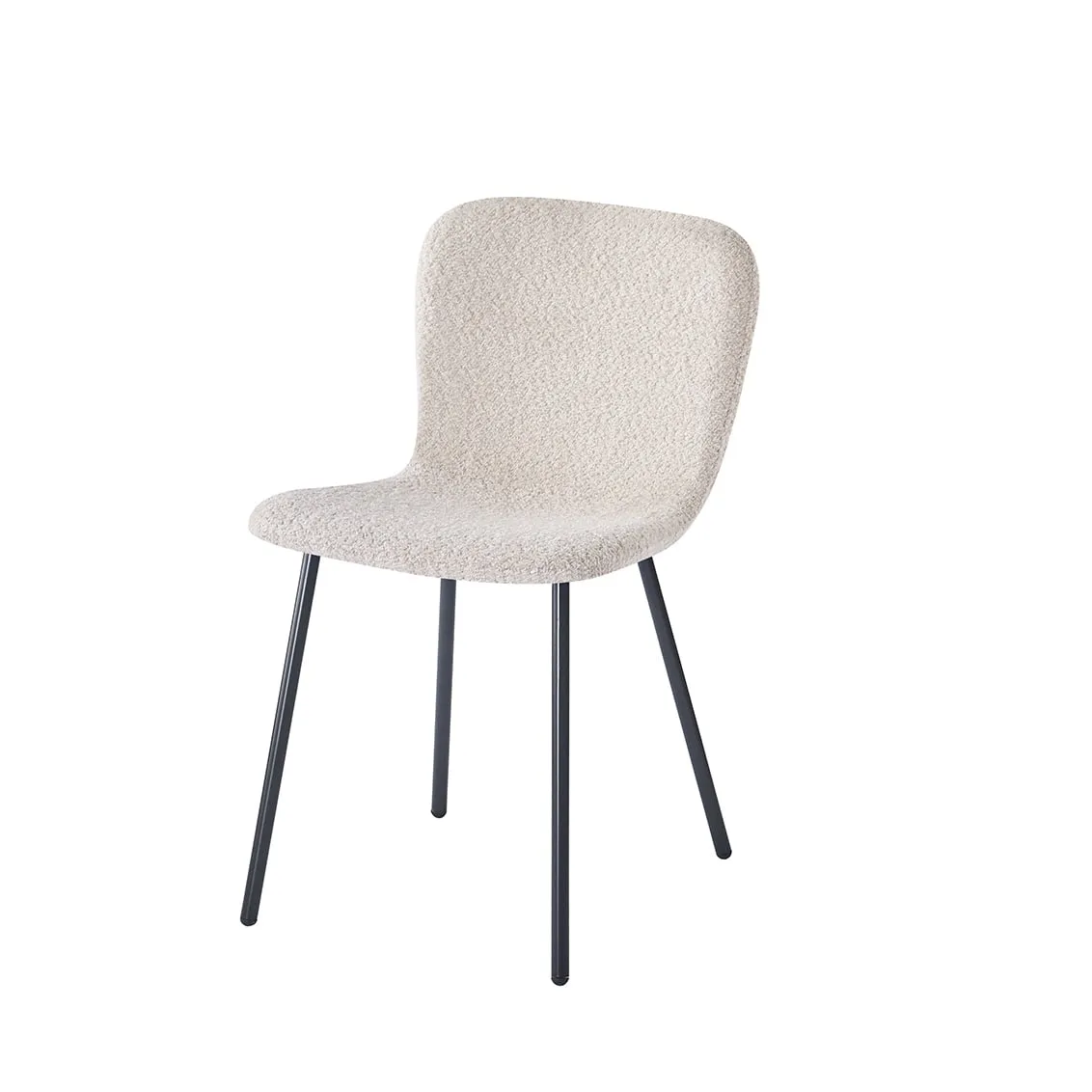 Stoel Stella Bouclé Zand - Set van 2
