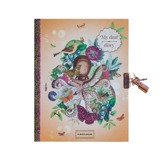 Pimpelmees Dagboek Peach met slot