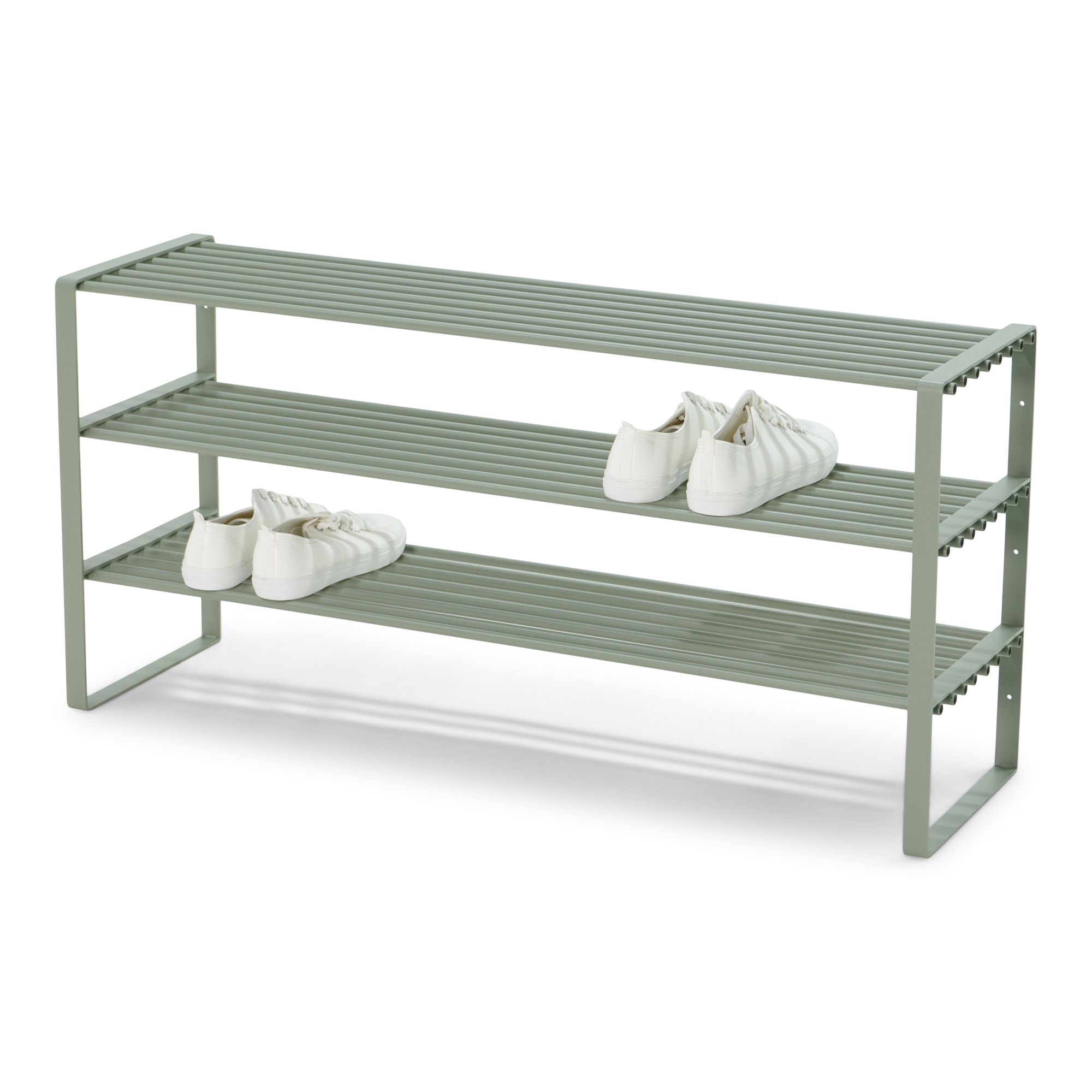 Spinder Design Rex SR2 100cm dubbel schoenenrek - dusty green