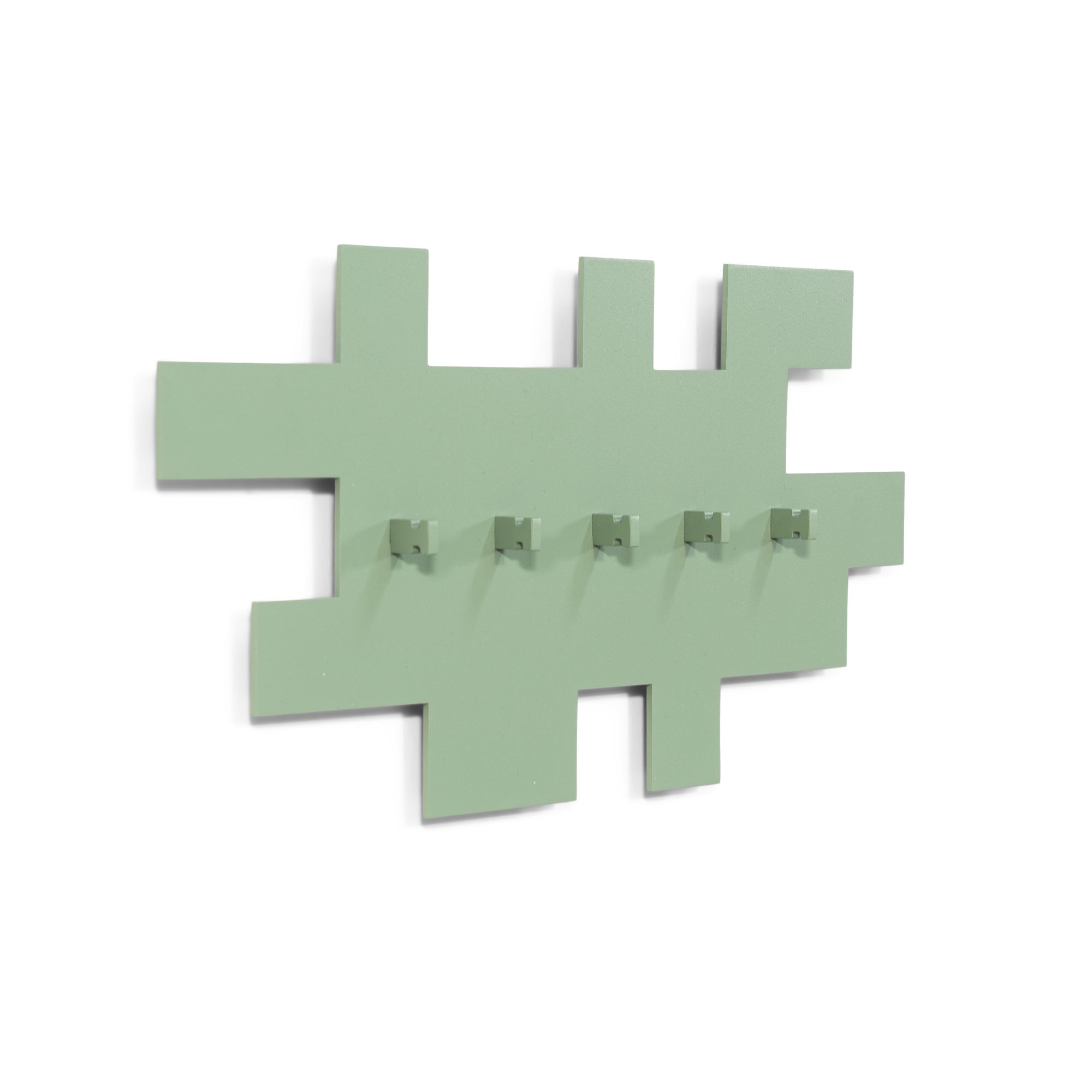 Spinder Design Tetromino wandkapstok - dusty green