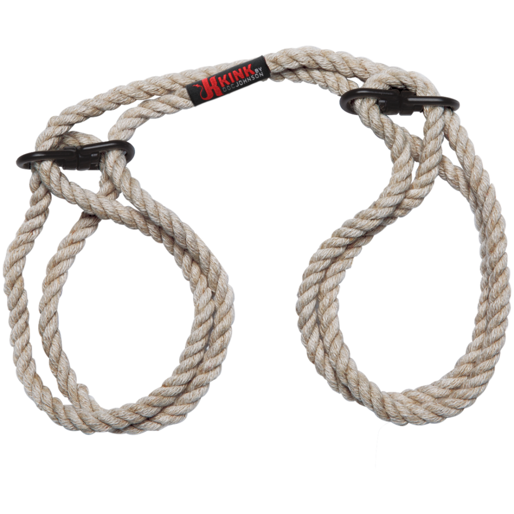 Doc Johnson Beperk - 6mm hennep pols- of enkelbanden - Natuurlijk