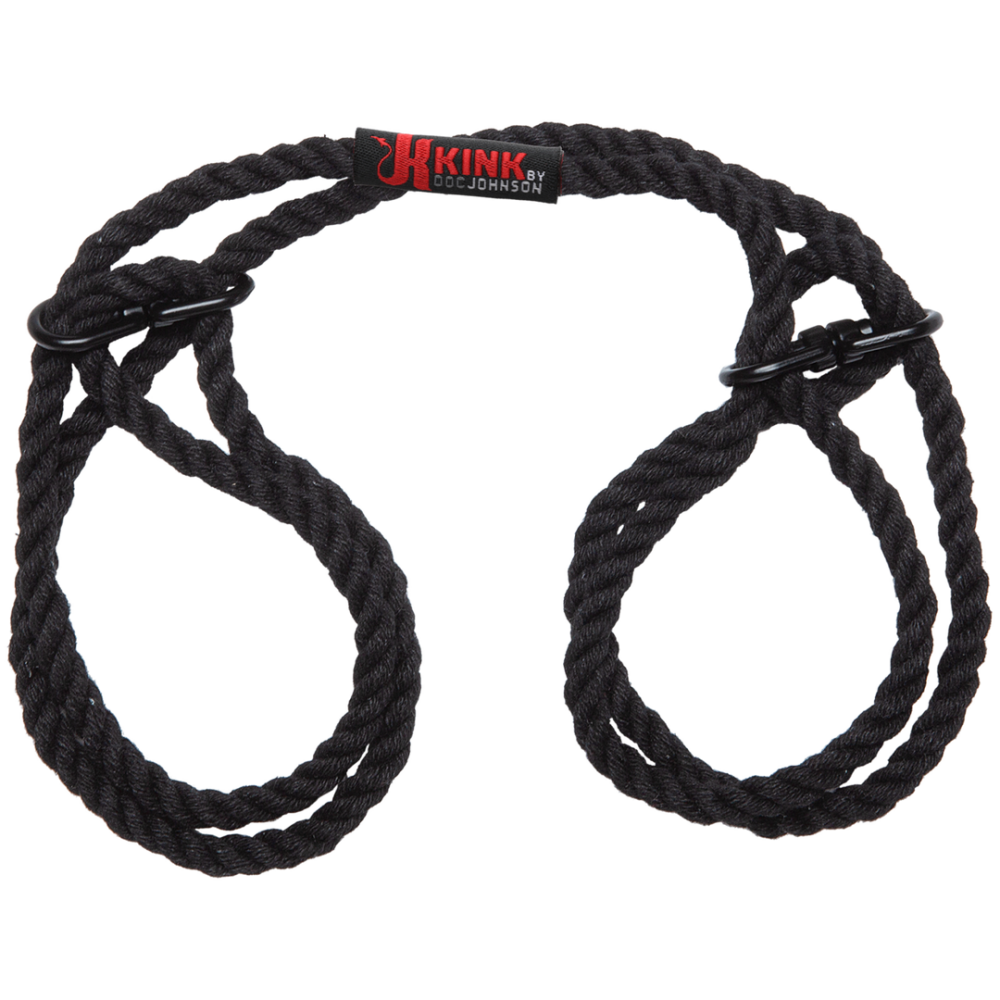 Doc Johnson Beperk - 6mm Hennep Pols- of Enkelboeien - Zwart