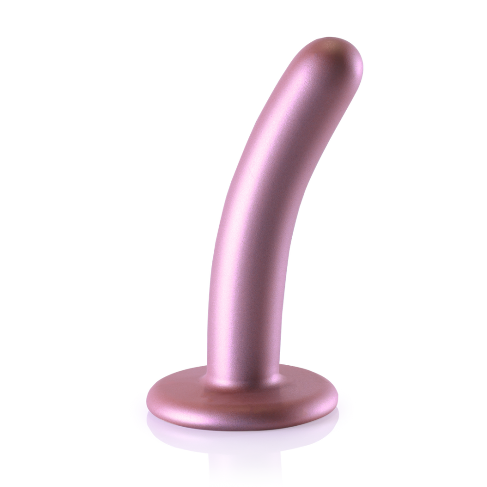Ouch! by Shots Smooth Silicone G-Spot Dildo - 5'' / 12 cm - Roségoud