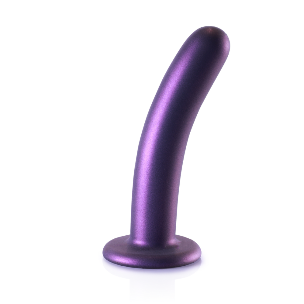 Ouch! by Shots Zachte Silicone G-Spot Dildo - 6'' / 14,5 cm - Metallic Paars