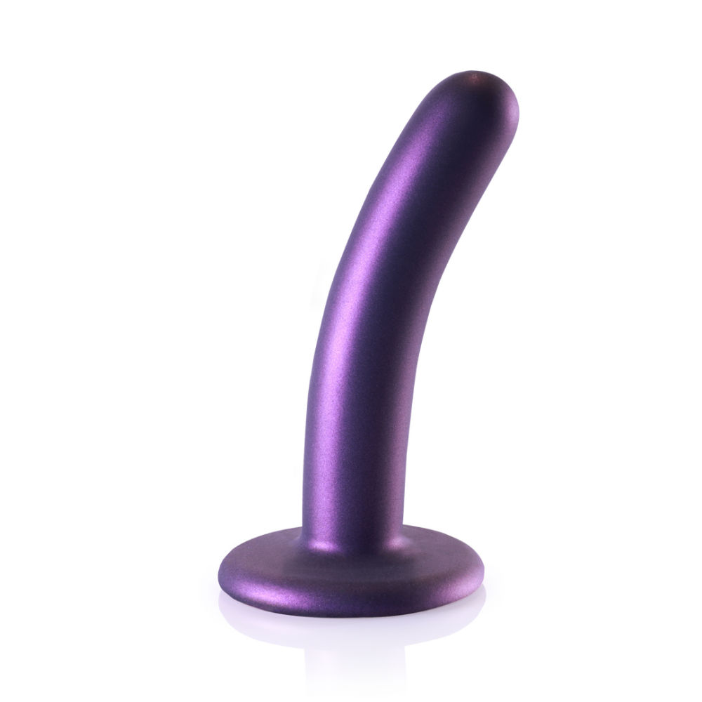 Ouch! by Shots Zachte Silikon G-Spot Dildo - 5'' / 12 cm - Metallic Paars