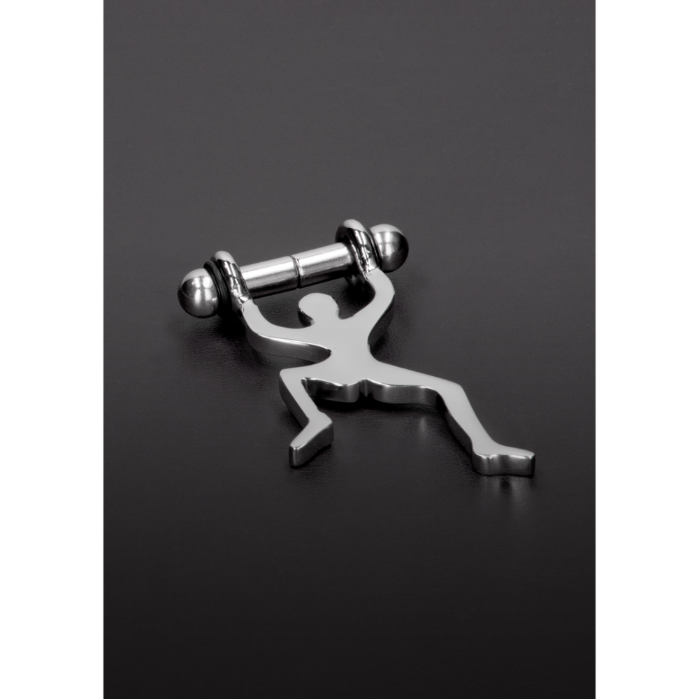 Steel by Shots Klimmen Man Magnetische Tepelknijpers