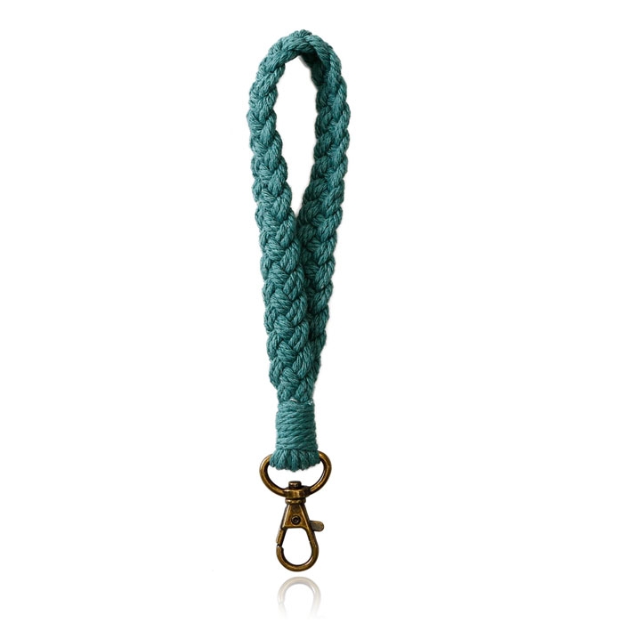 Macramé Polsband met Gesp - Donker Groen