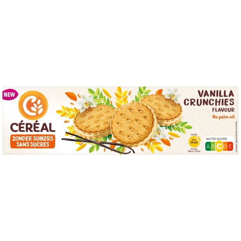Céréal Suikervrije Vanilla Crunchies (185 gr)