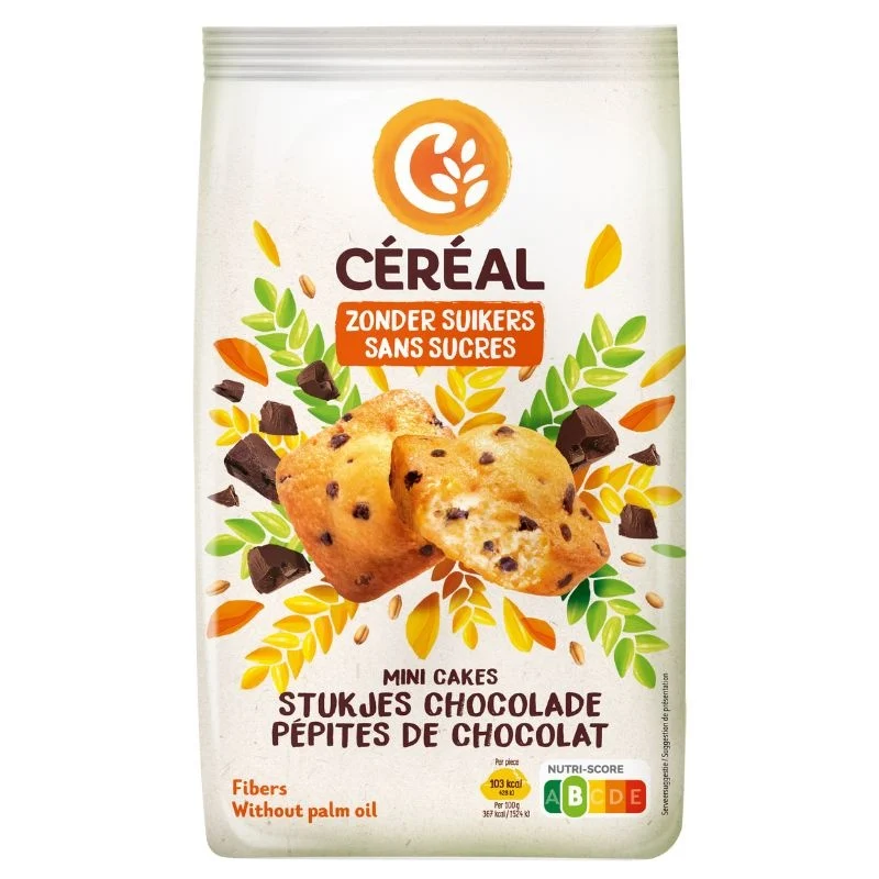 Céréal Mini Cakes met stukjes Chocolade (196 gr) - THT 16-01-2025