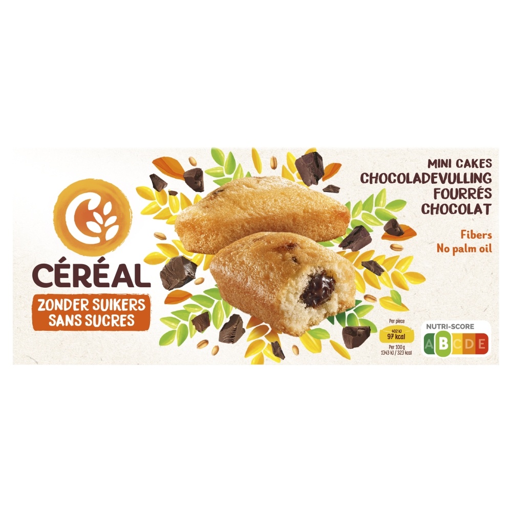 Céréal Mini Cakes met chocoladevulling (150 gr)