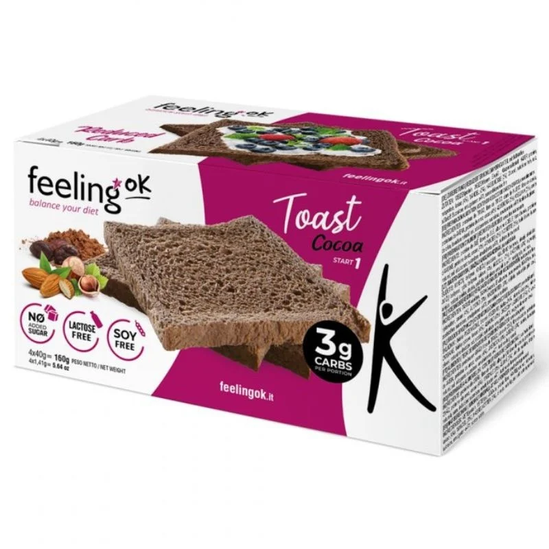 FeelingOK Toast Cacao +Protein (16 stuks)