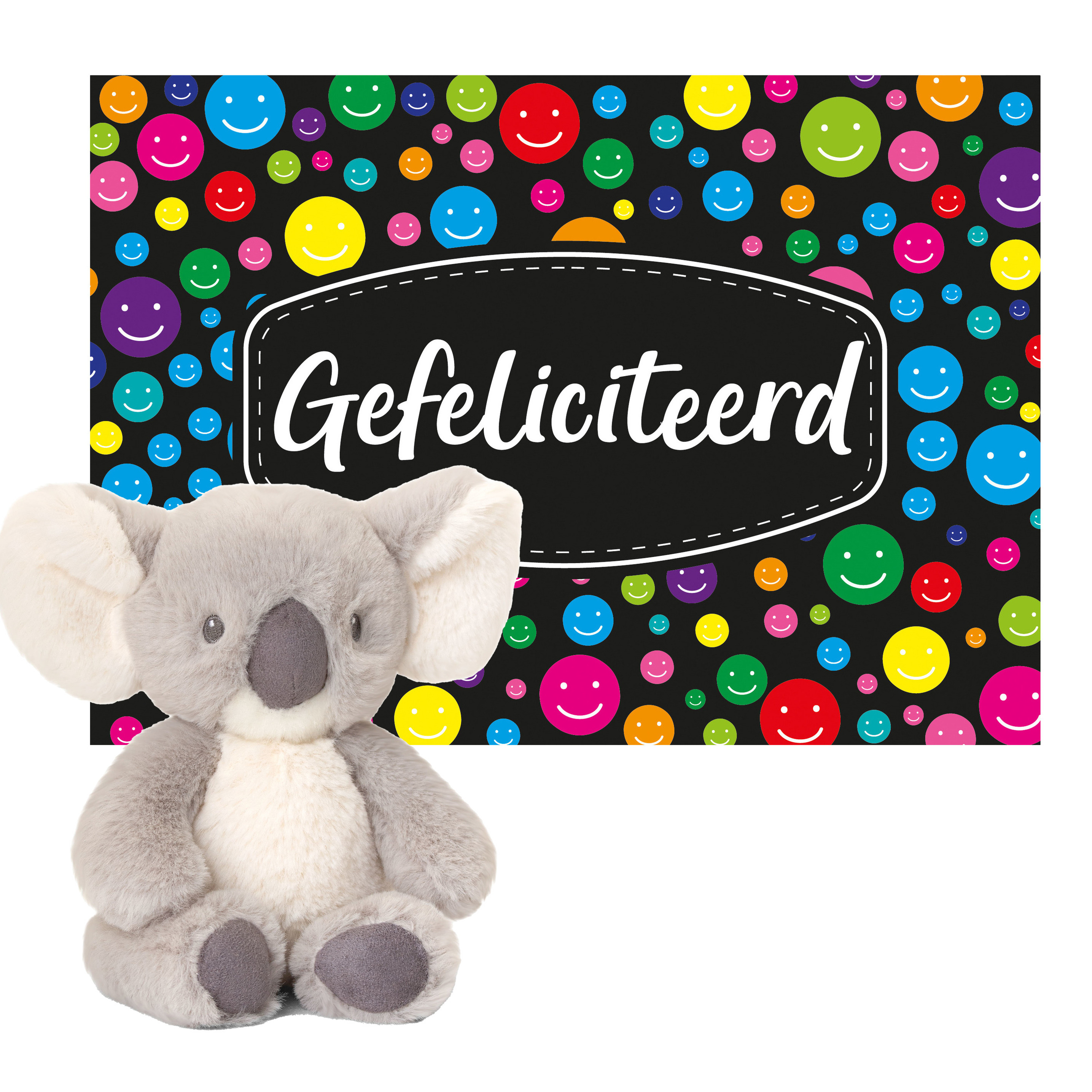 Keel toys - Cadeaukaart Gefeliciteerd met knuffeldier koala 14 cm -