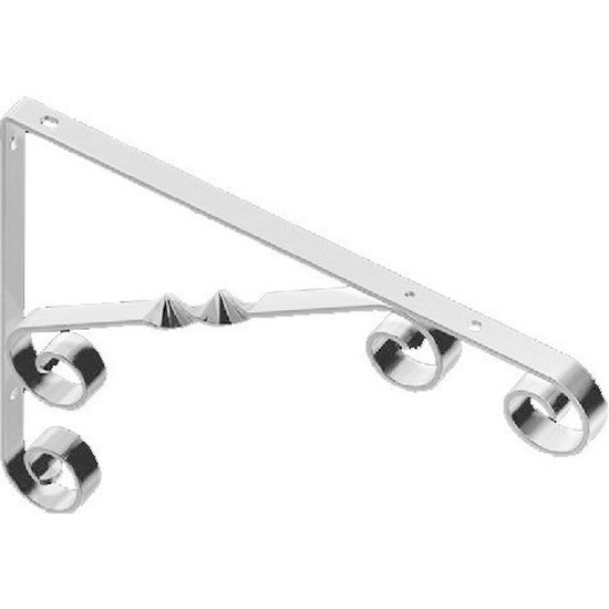 Metalen plankendragers Jutta wit 13 x 13 cm -