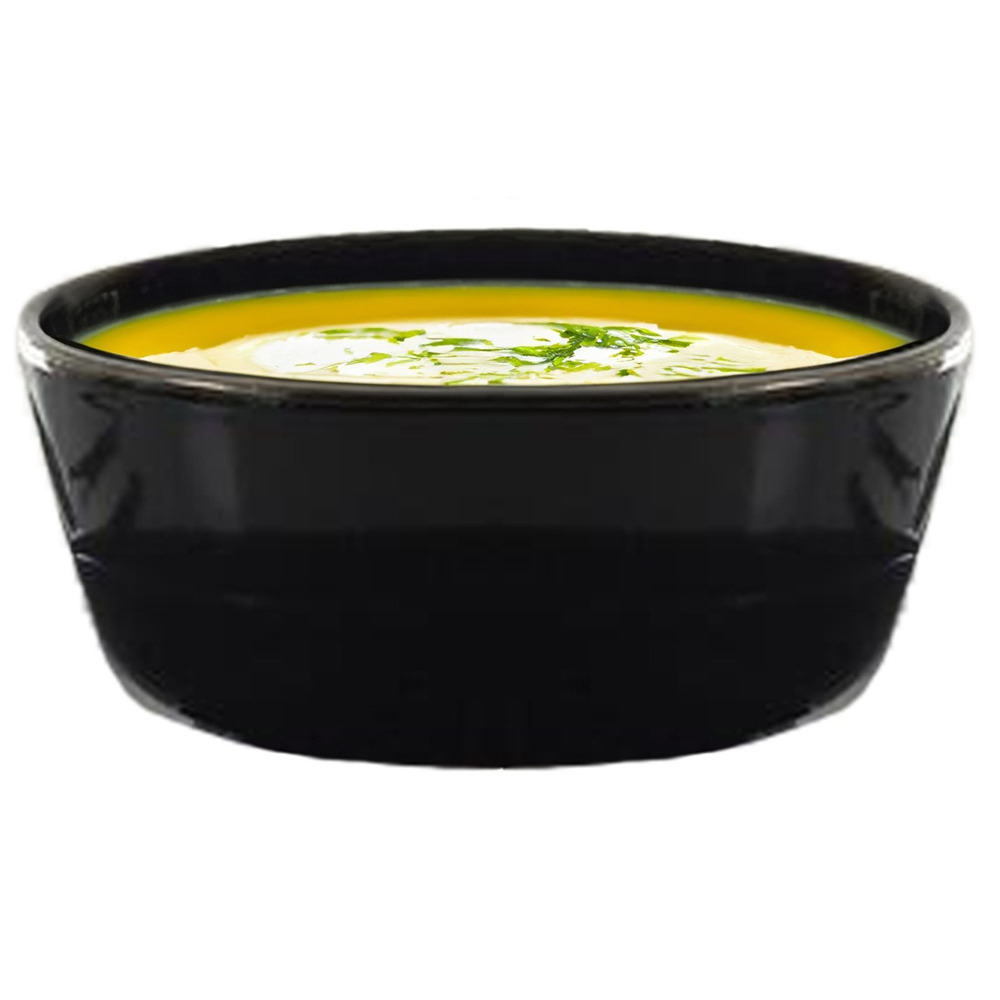 Soepkommen Kitchen Classics - zwart - 1x stuks - 14 x 7 cm - keramiek - soepkommetjes -