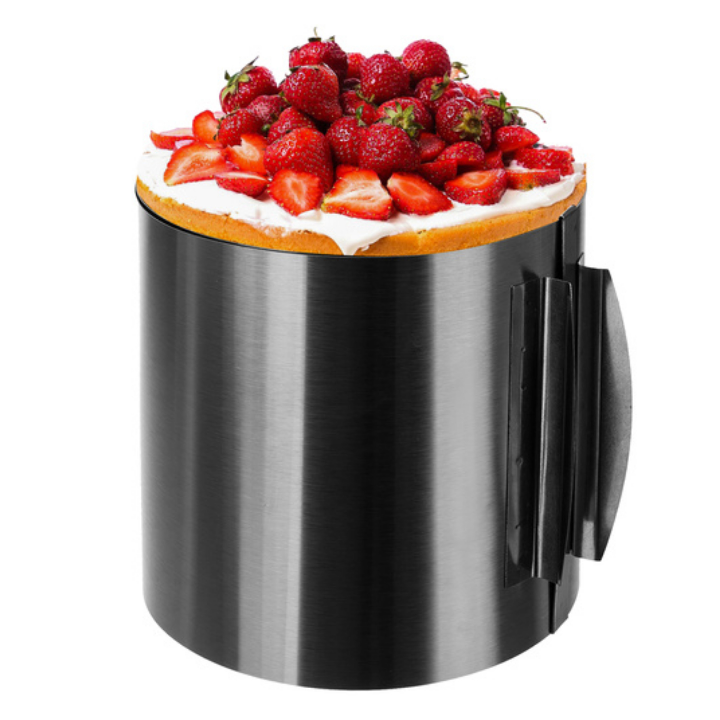 Taartvorm - RVS - zilver - H15 cm - diameter verstelbaar - bakvorm - cakevorm -