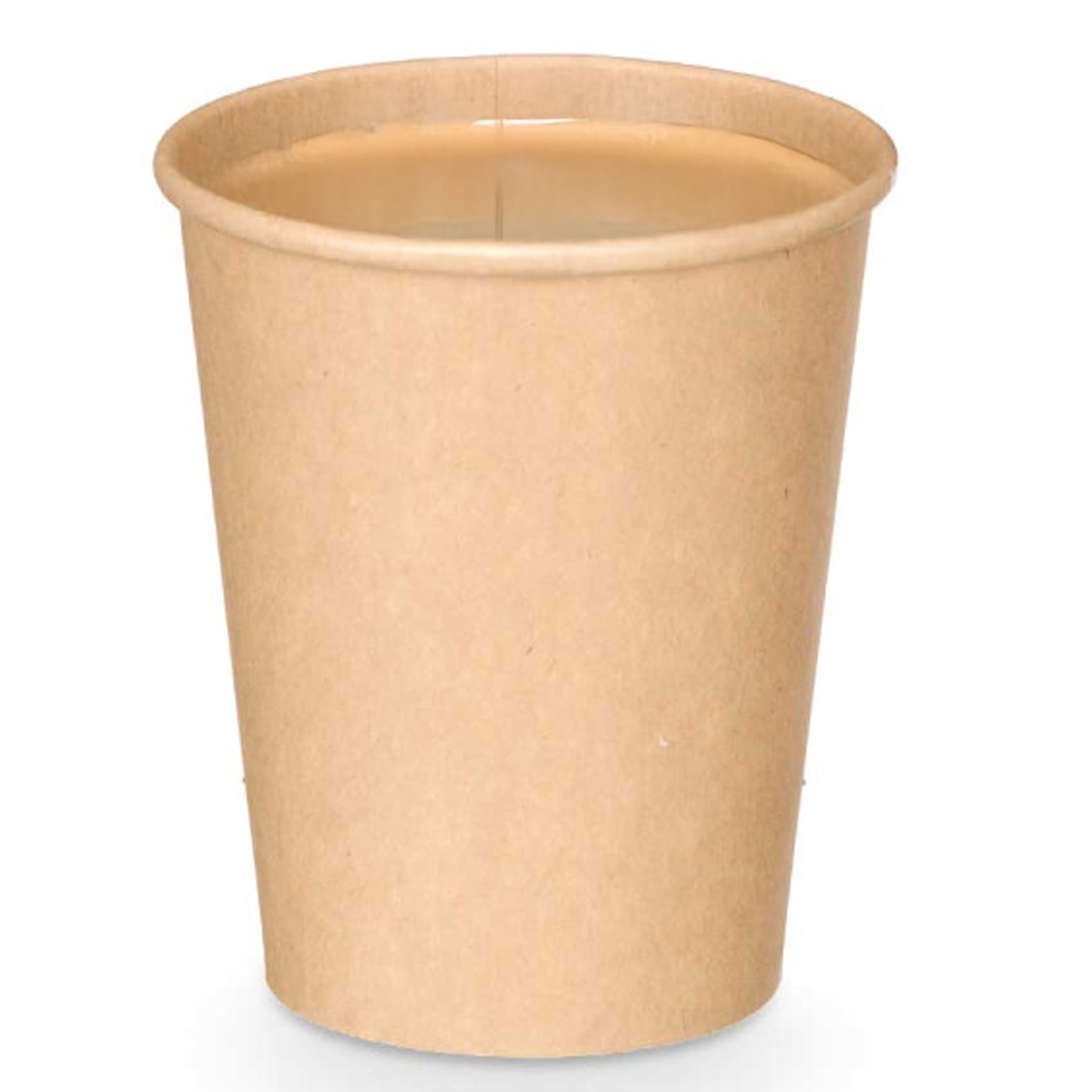 Kinvara papieren koffiebeker/drinkbeker - 12x stuks - 240 ml - gerecycled kraft papier