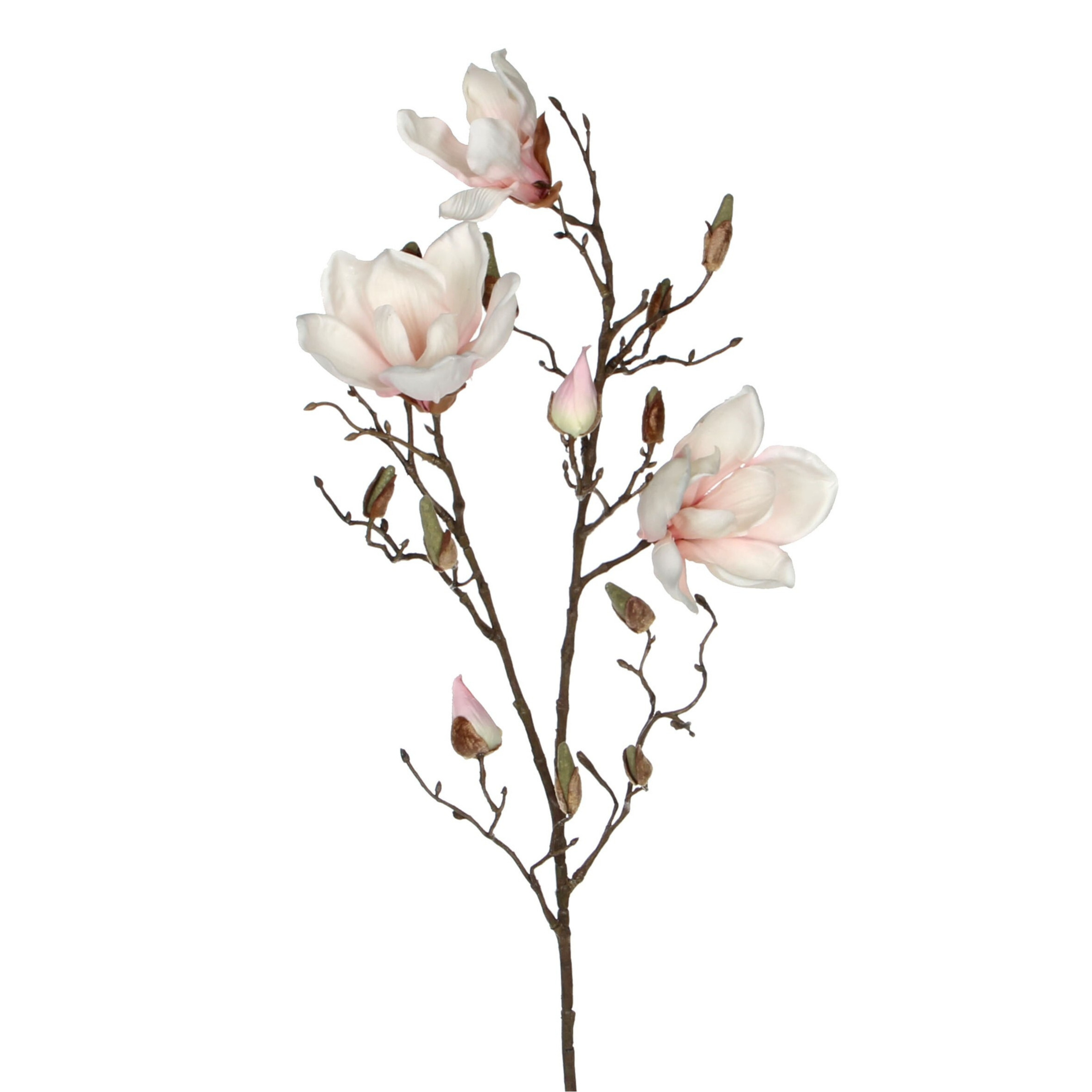 Mica Decorations Kunstbloem - magnolia - lichtroze - 90 cm - takken - Kunstbloemen boeketten