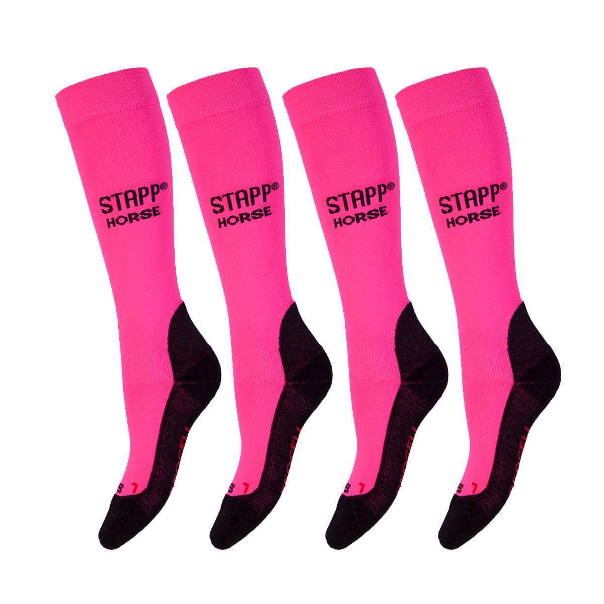STAPP Horse Paardrijsokken Deocell 4-pack Roze-35/38