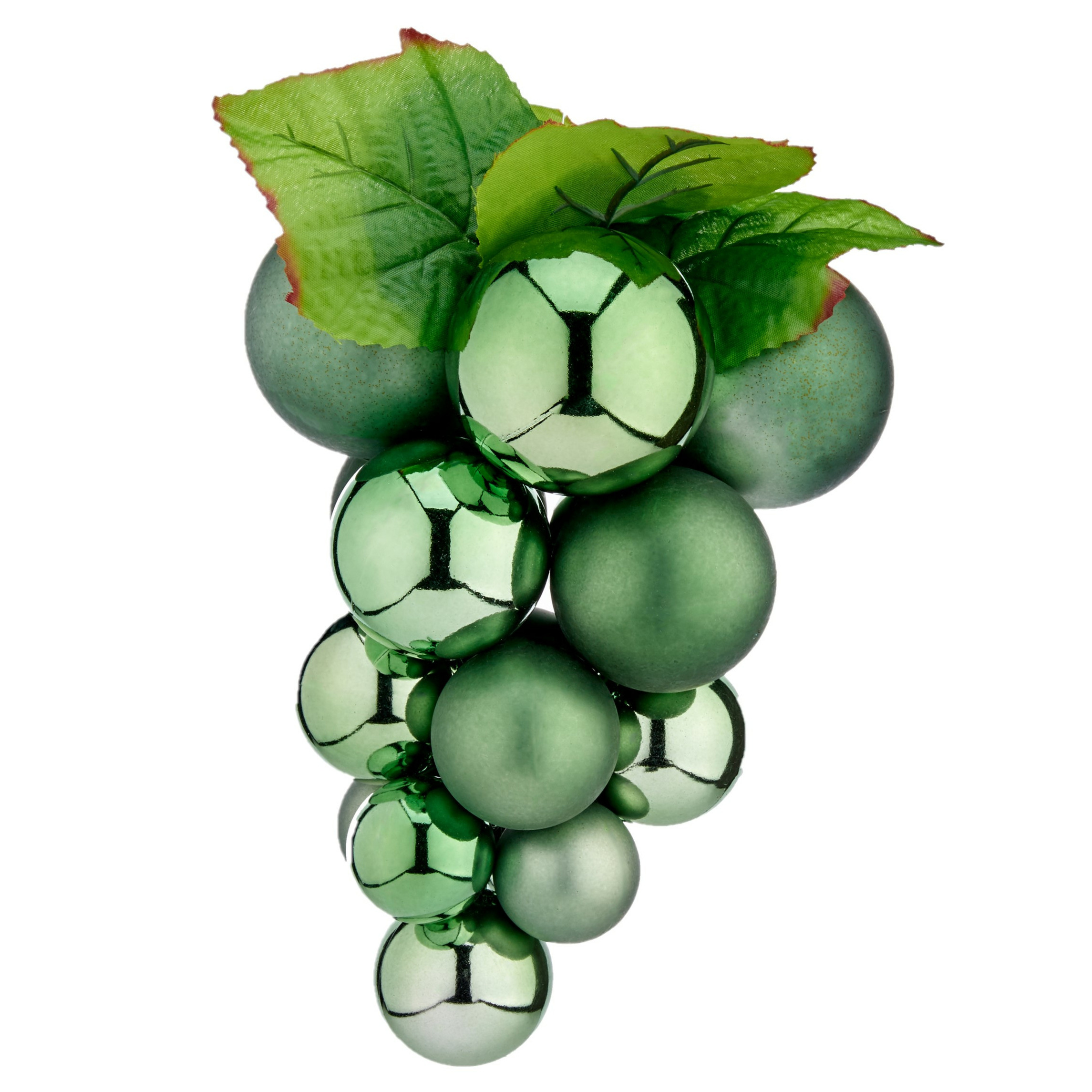 Kerstornament druiventros - groen - 25 cm - kunststof - kersthanger fruit - wijn thema