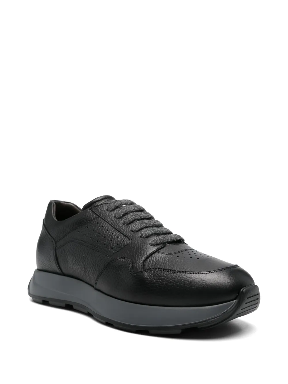 Barrett Leren sneakers - Zwart