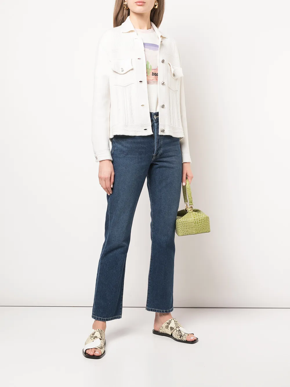 Barrie Geribbelde jas - Wit