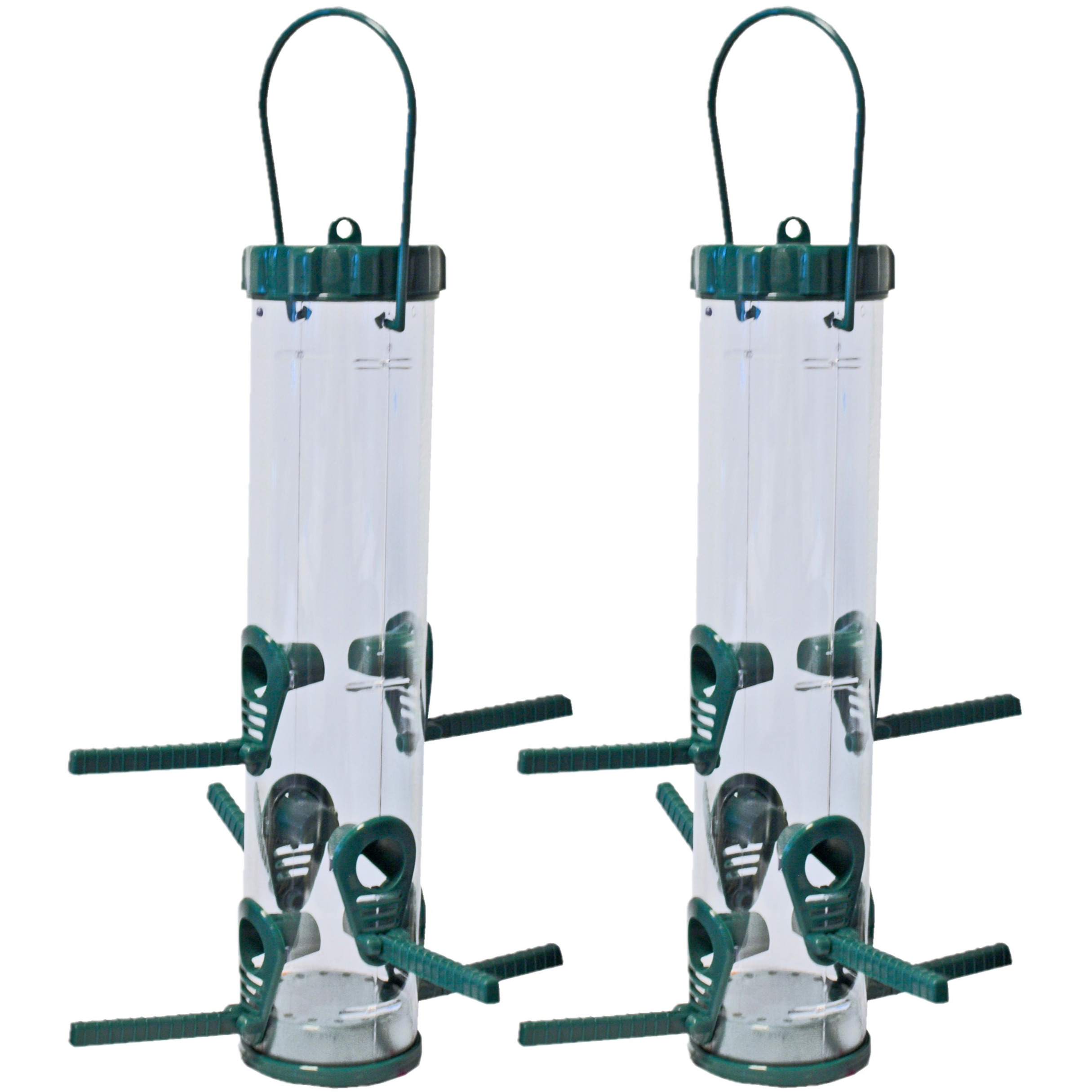 Boon Voedersilo - 2x - kunststof - groen - transparant - 33 cm