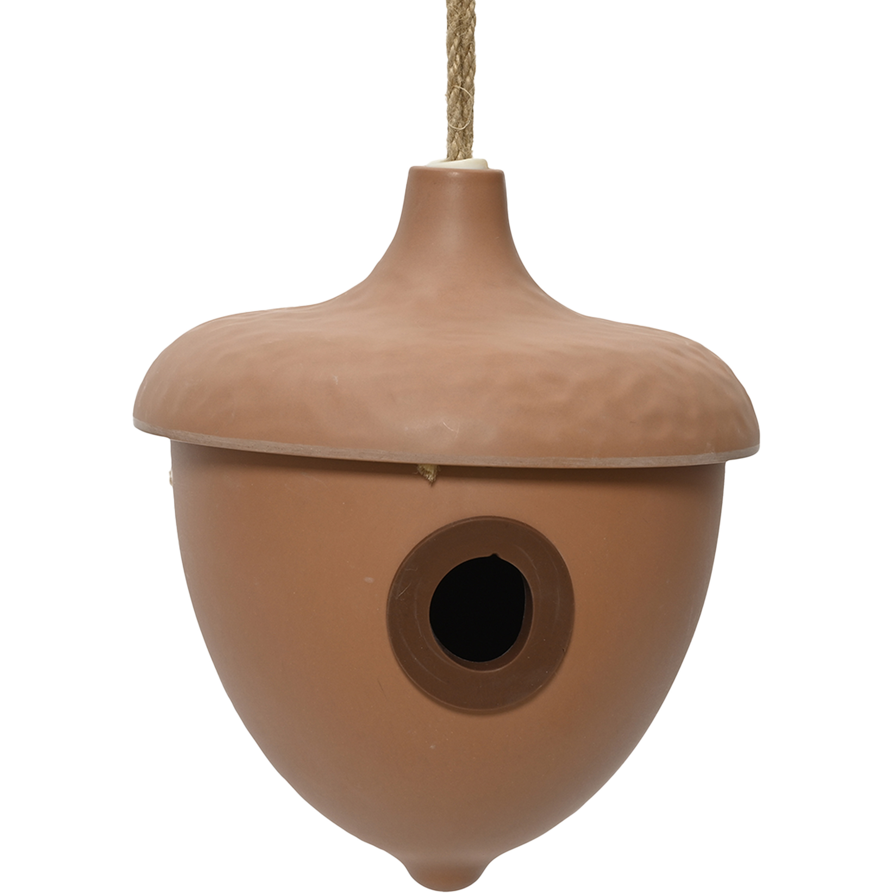 Decoris Vogelhuisje - bamboe hout - bruin - D17 x H19 cm - nestkastje