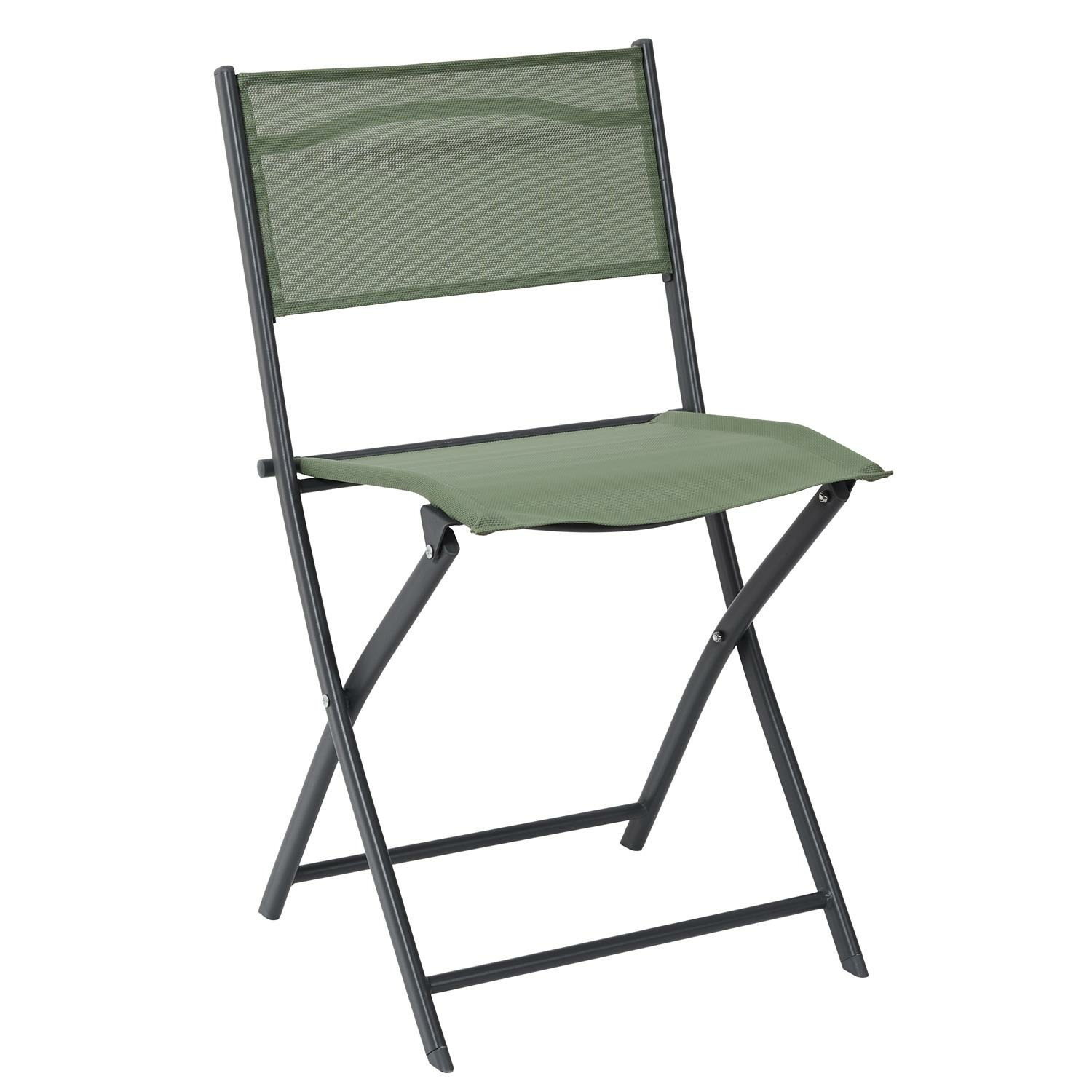 HD camping buiten klapstoel - groen - L46 x B50 x H80 cm