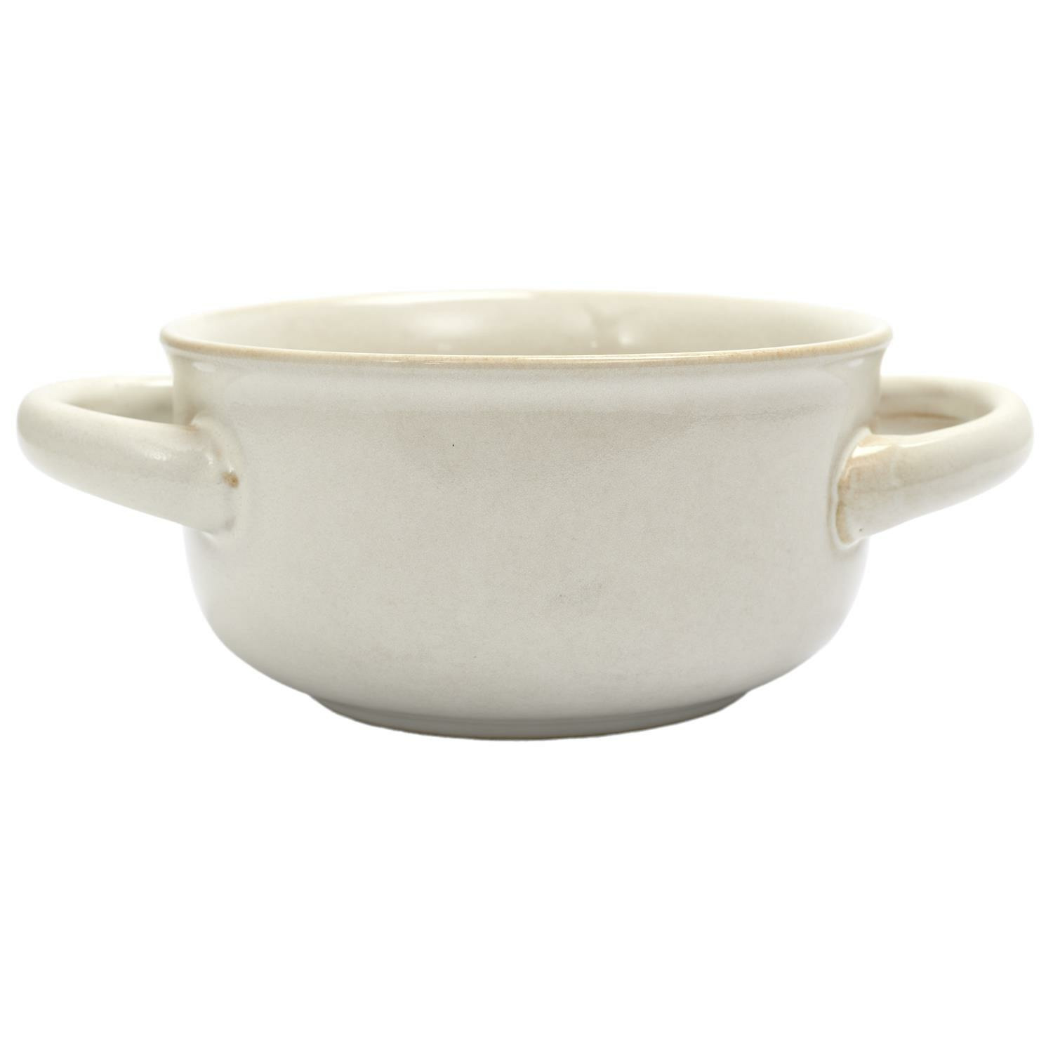 Home Deco Factory Soepkommen Classic - creme wit - 1x - 14 x 7 cm