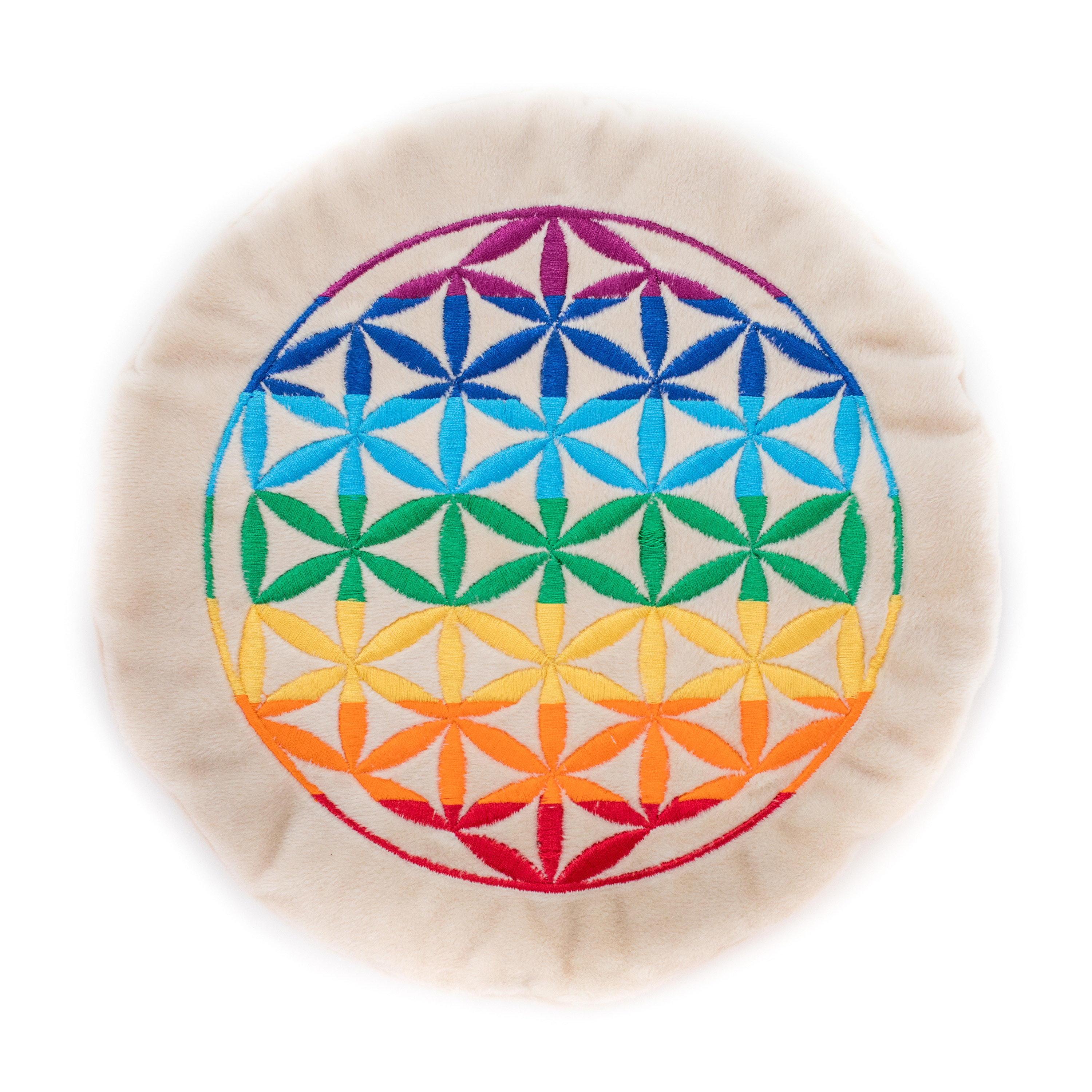 Warmte/magnetron opwarm kussen - Levensbloem - gekleurd - 27 cm - pittenzak