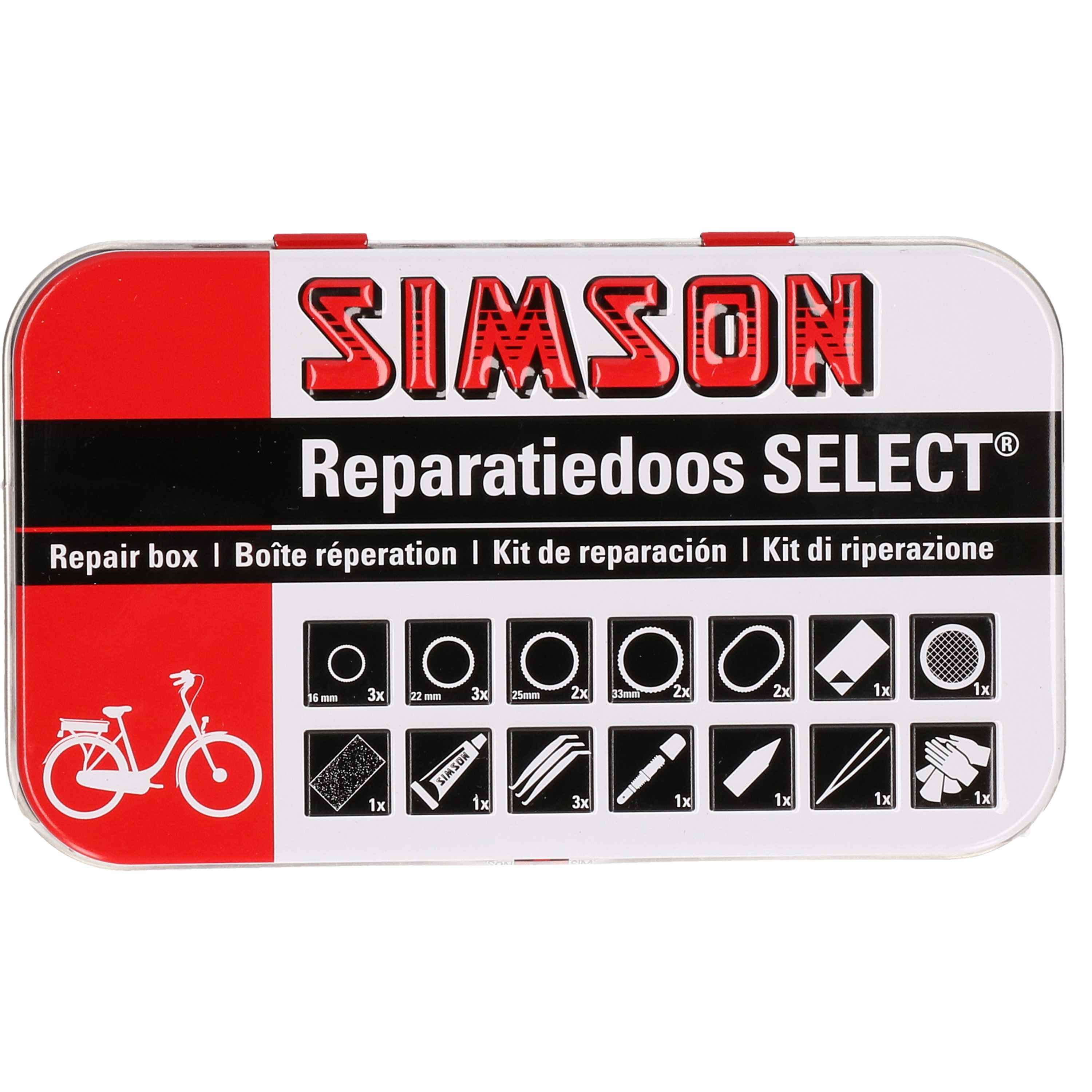 Simson fietsband reparatieset - banden plakset - lekke band
