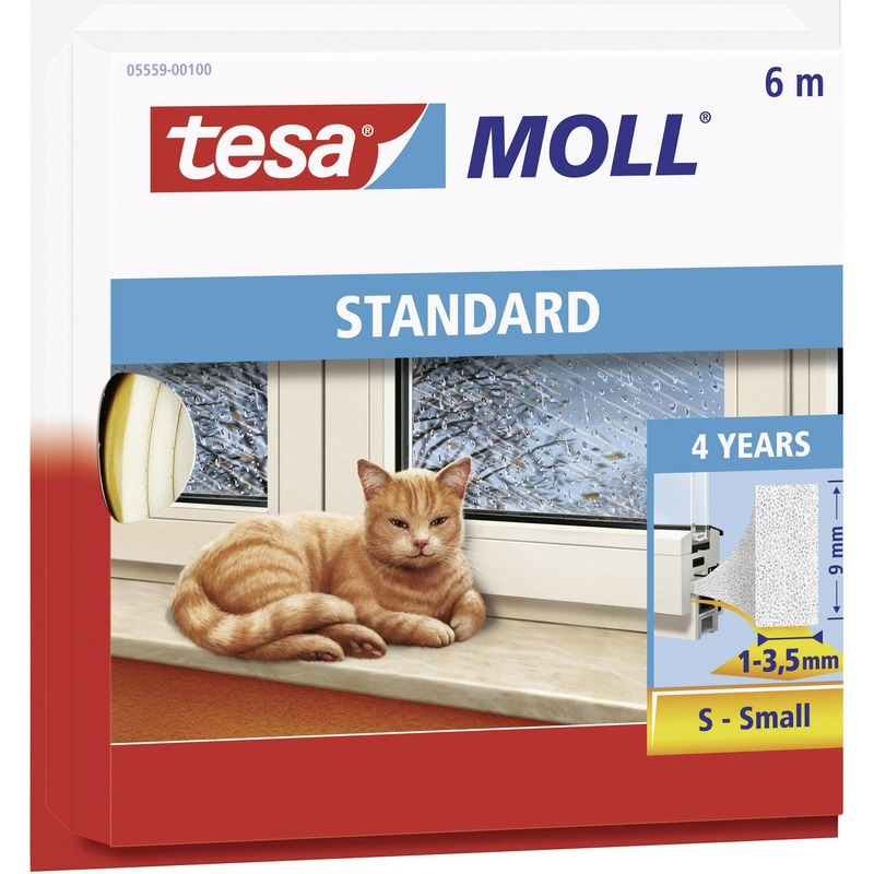 1x Tesa zelfklevende tochtstrook wit 6 mtr Small