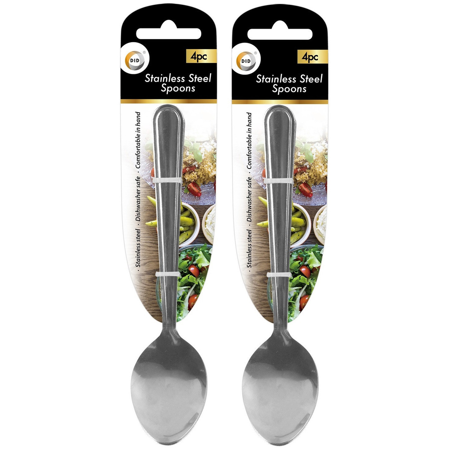 DID diner eetlepels - 12x stuks - van RVS - 19 cm - dinerbestek