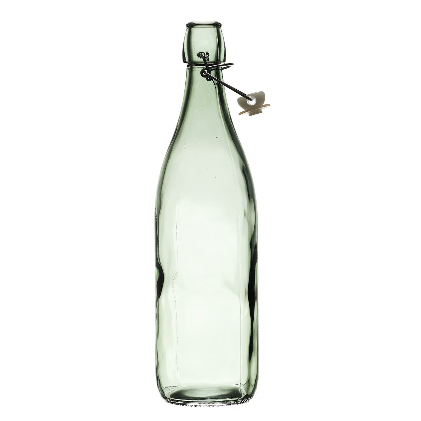 Beugelfles/weckfles - glas - transparant - luchtdicht - 1.0 liter