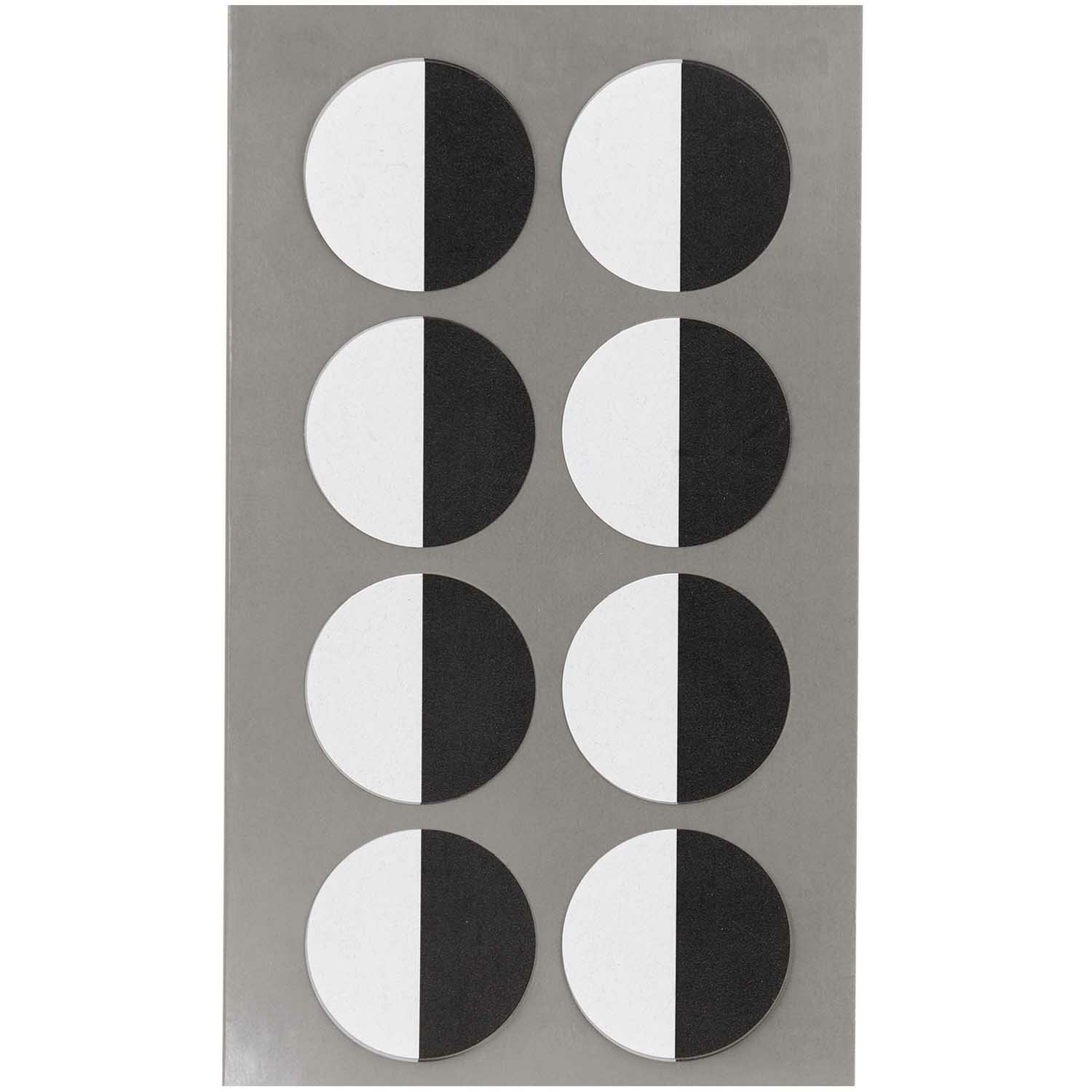 Rico Design Hobby stickers - 64x stuks - rondjes zwart/wit - sticker etiketten - D25 mm - oogjes