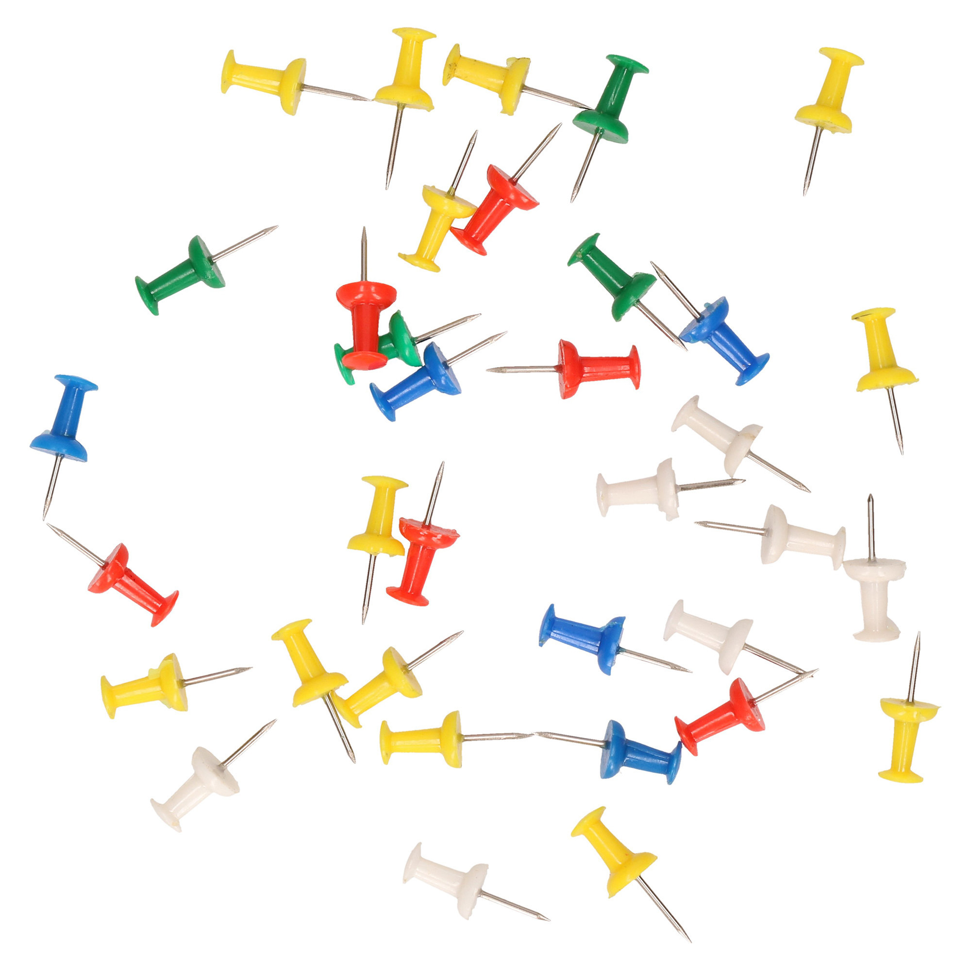 Humbert Punaises/pushpins - 70x - gekleurd - voor prikbord/memobord