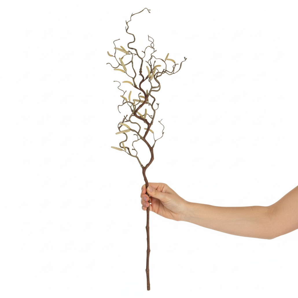 Bellatio Paastak - kronkelhazelaar - kunststof - 66 cm - paasdecoratie