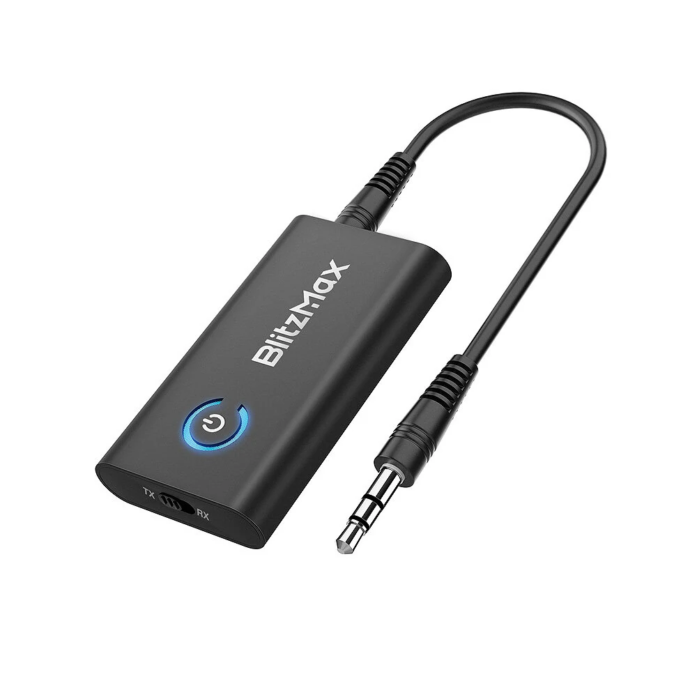 BlitzMax BT05 Zender Ontvanger bluetooth V5.2 Apt Adaptive Low Latency HiFi Geluid Dual Link Koppeling 2 in 1 Audio Mini