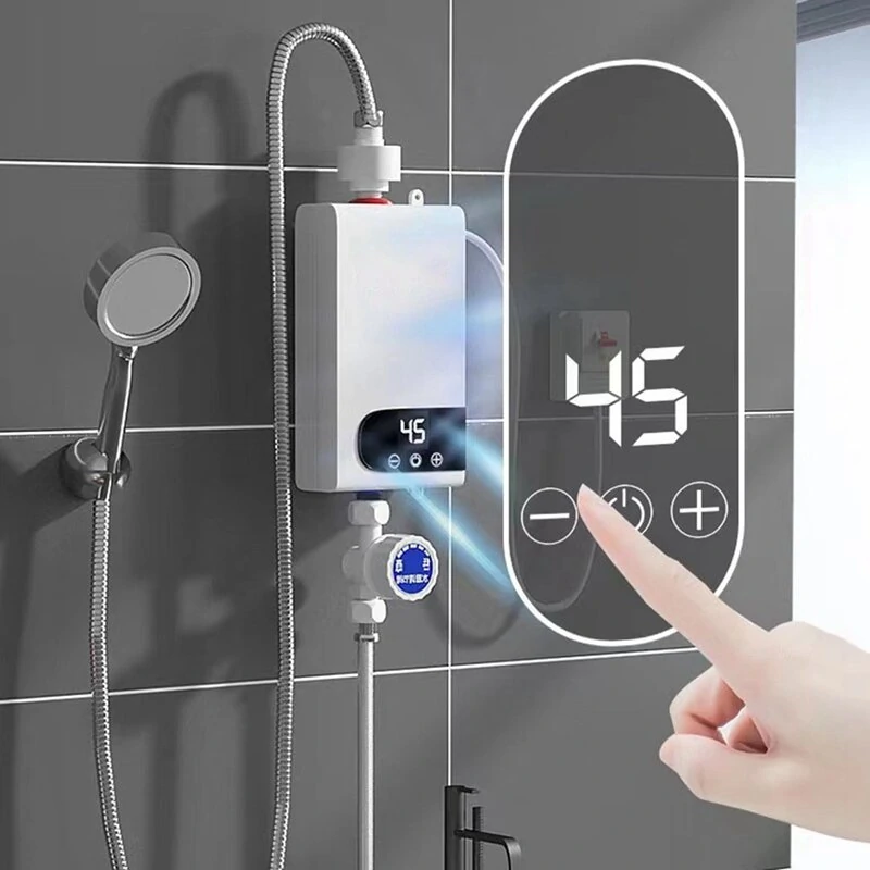 MROSAA 4500W Tankless Instant Elektrische Waterverwarmer HD Touch Screen Douche Systeem voor Badkamer en Keuken