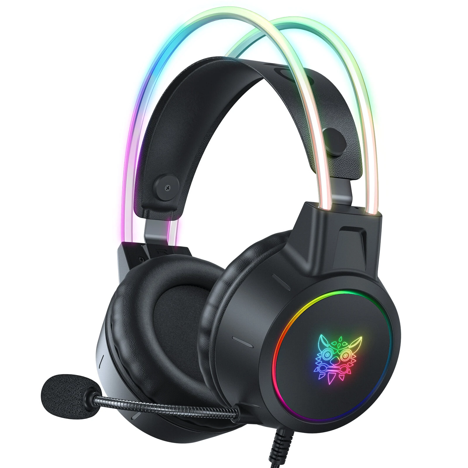 [EU Direct] ONIKUMA X15 Pro Gaming Headset 3.5mm Bedrade Oortelefoon RGB Licht 50mm Eenheden Stereo Surround Geluid Adem