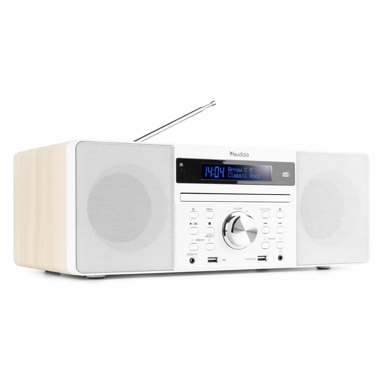 Retourdeal - Audizio Prato microset met DAB radio, Bluetooth, USB mp3