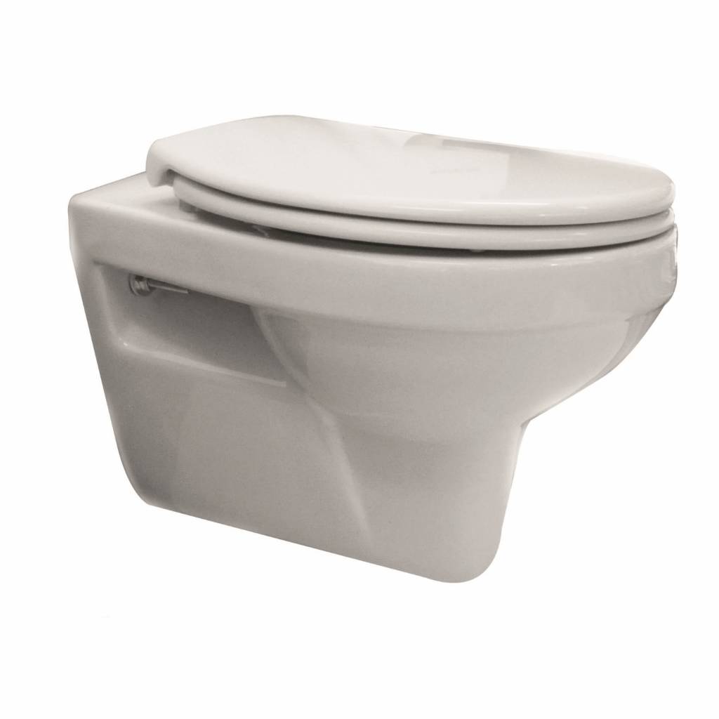 Wiesbaden one pack Trevi rimless wandcloset + zitting diepspoel wit