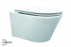 Wiesbaden Vesta rimless wandcloset met flatline 2.0 zitting wit